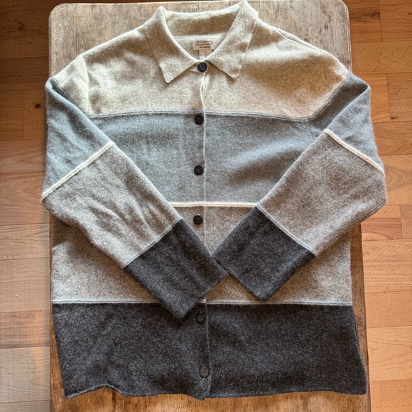 VINTAGE WOOL + ANGORA BUTTON-DOWN CARDIGAN - Picture 1 of 5